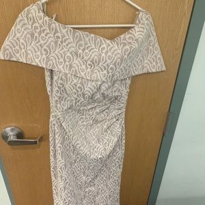 Vince camuto fall of the shoulder long dress